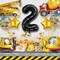 Construction Truck Balloons Party Supplies for Boys 2nd Birthday